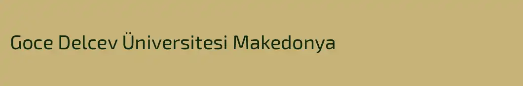 Goce Delcev Üniversitesi Makedonya